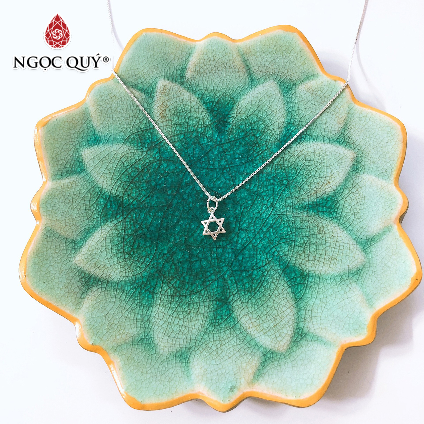 Dây chuyền bạc mặt sao 6 cánh - Ngọc Quý Gemstones