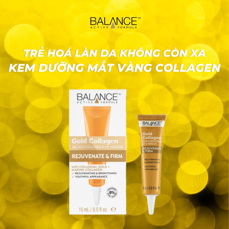 Kem Dưỡng Da Vùng Mắt Ngừa Lão Hóa Balance Gold Collagen Rejuvenating Eye Serum 15ml - JESS SHOP COSMETICS