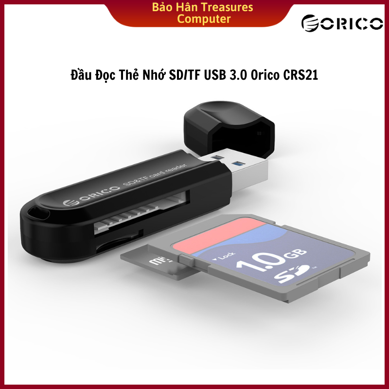 Đầu Đọc Thẻ Nhớ SD/TF USB 3.0 Orico CRS21 - Hàng Chính Hãng