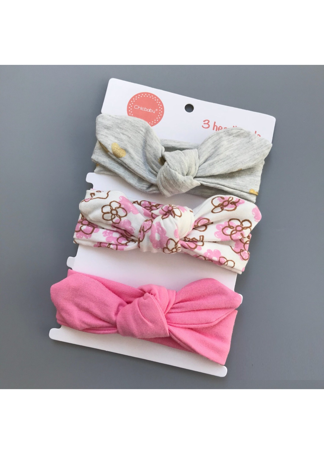 Set 3 Băng Đô Tai Thỏ Cotton Co Dãn Xinh Xắn Dành Cho Bé Gái (Giao màu ngẫu nhiên)