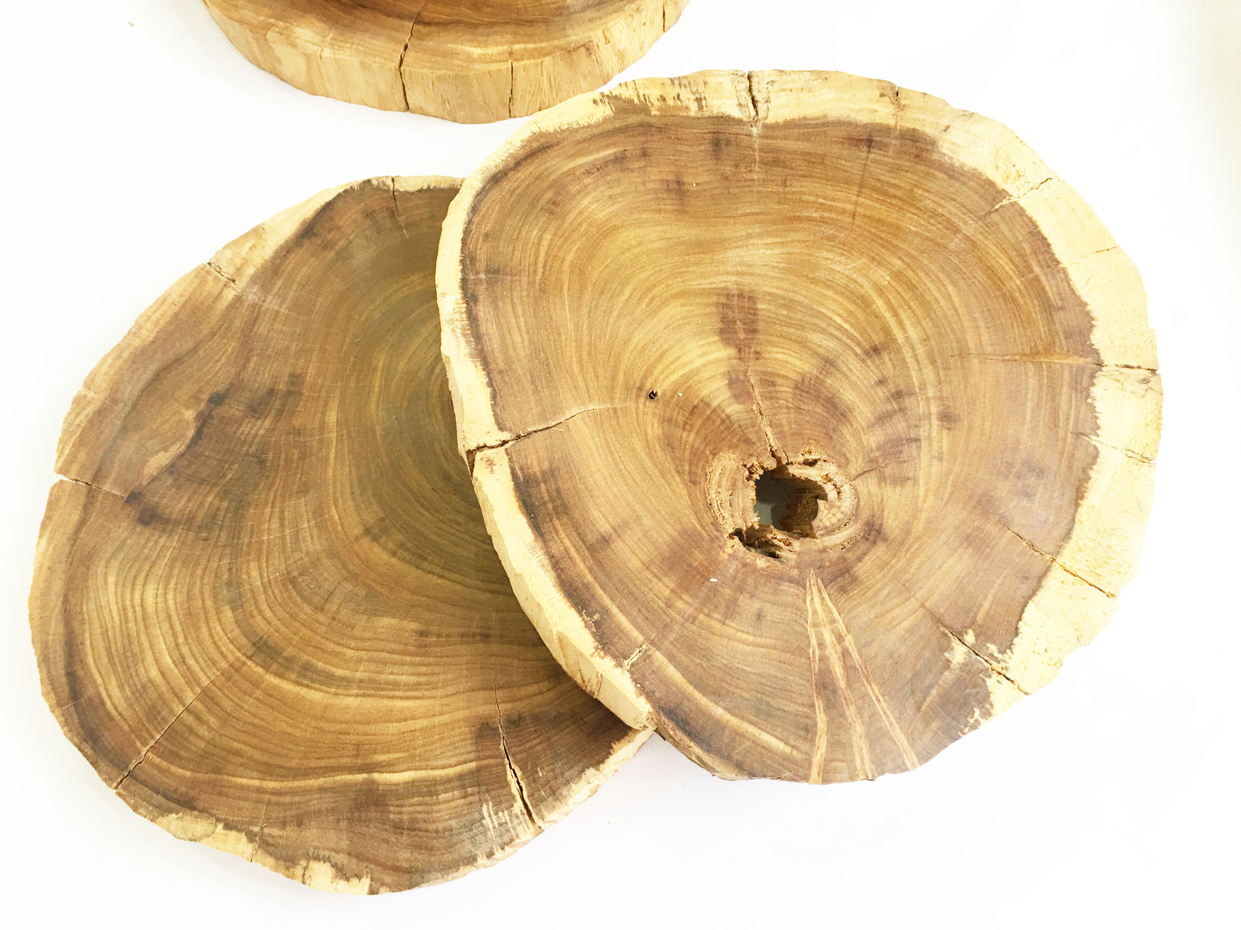 Khoanh gỗ lũa dùng trang trí, decor vintage, chụp ảnh KT 18-25cm