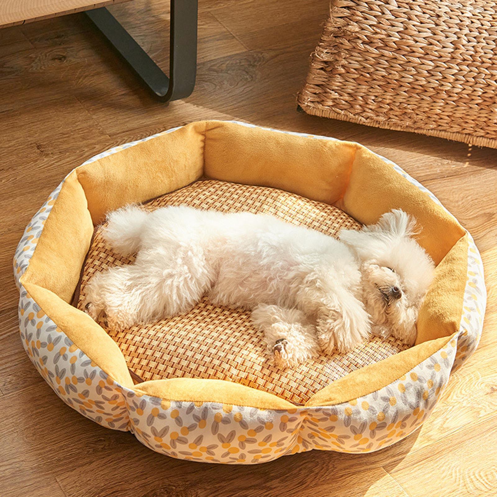 Round Dog Beds, Pet Dog Bed, Warm, Autumn Winter, Comfortable for Cats Kitten Small Dog Puppy