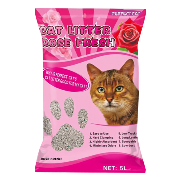 Cát Vệ Sinh Cho Mèo Hương Hoa Hồng - Perfect Cat 5 Lít