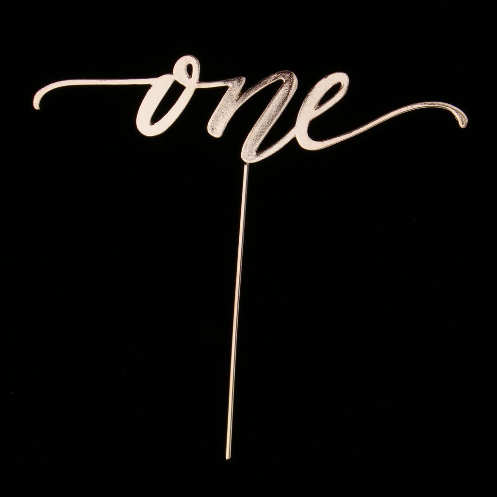 5xGolden Crystal ONE Cake Topper 1st First Birthday Cake Topper Birthday Decor