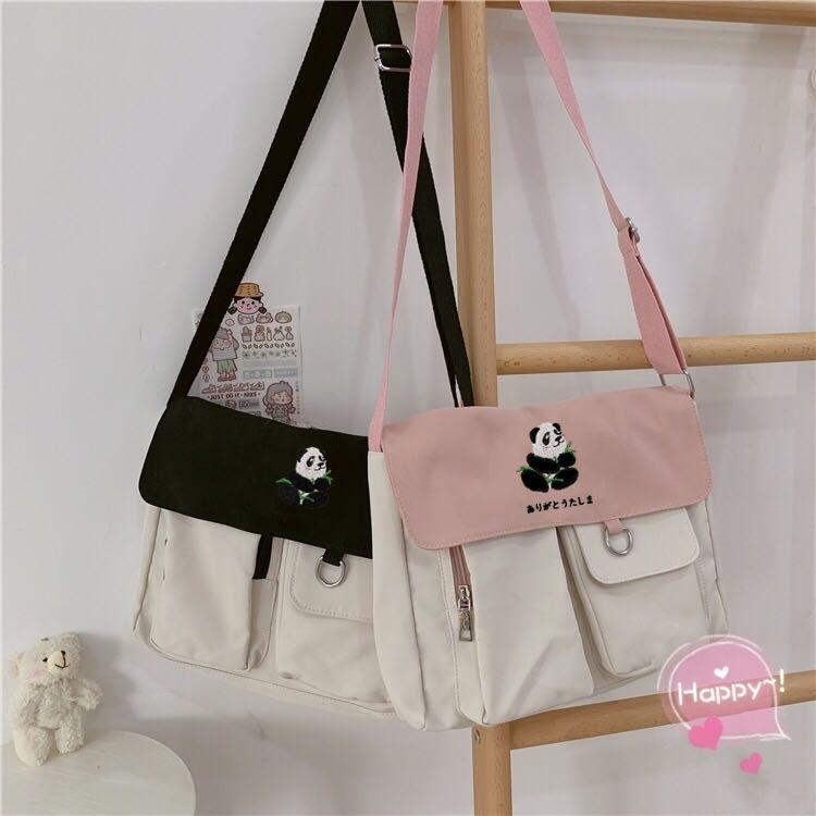 InsKorean Style Cute Girl Student Cross-Body Canvas Bag2020All-Matching Internet Celebrity Shoulder Large Capacity Schoo