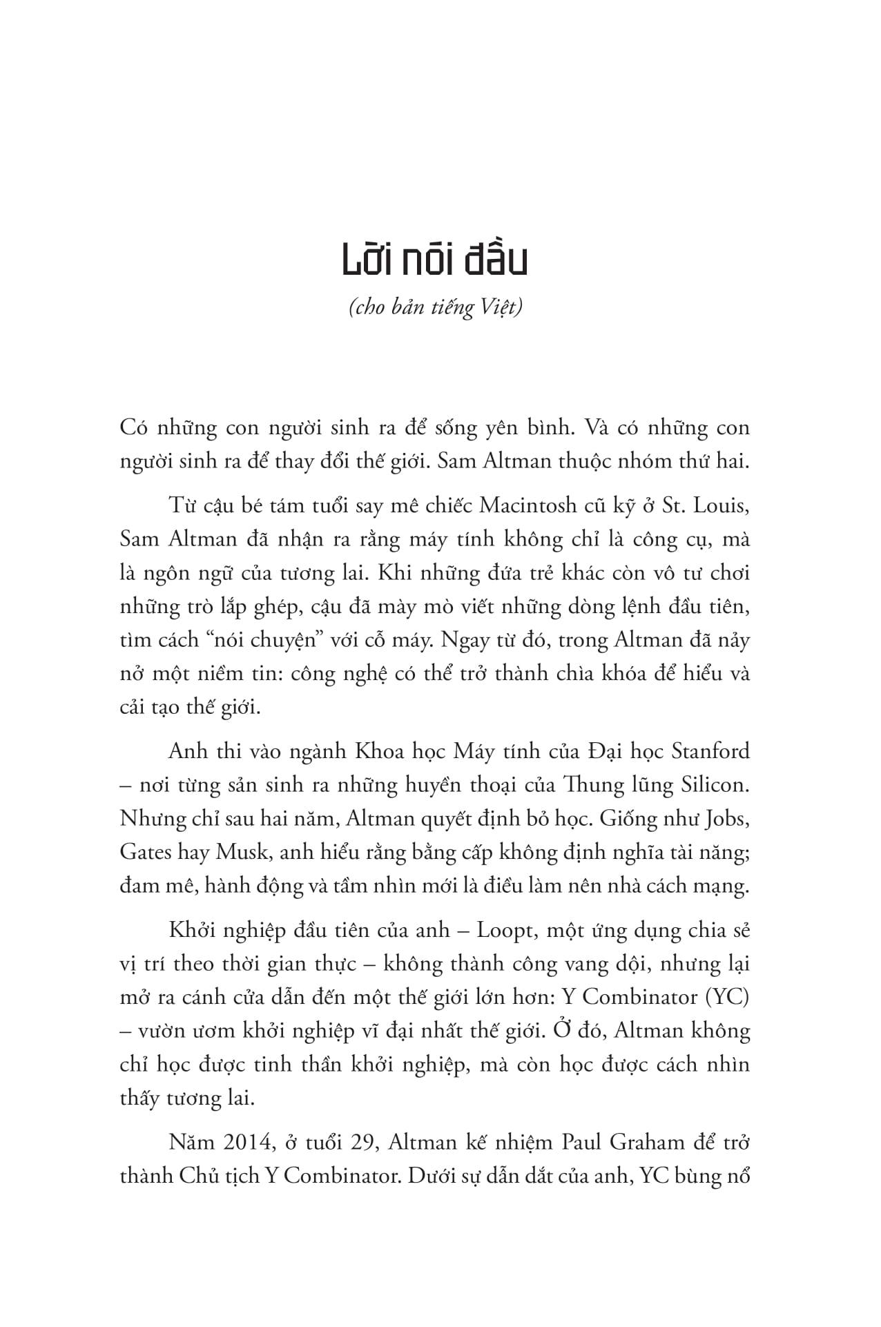 Sách - Sam Altman - Người Kiến Tạo Cuộc Chơi AI Toàn Cầu