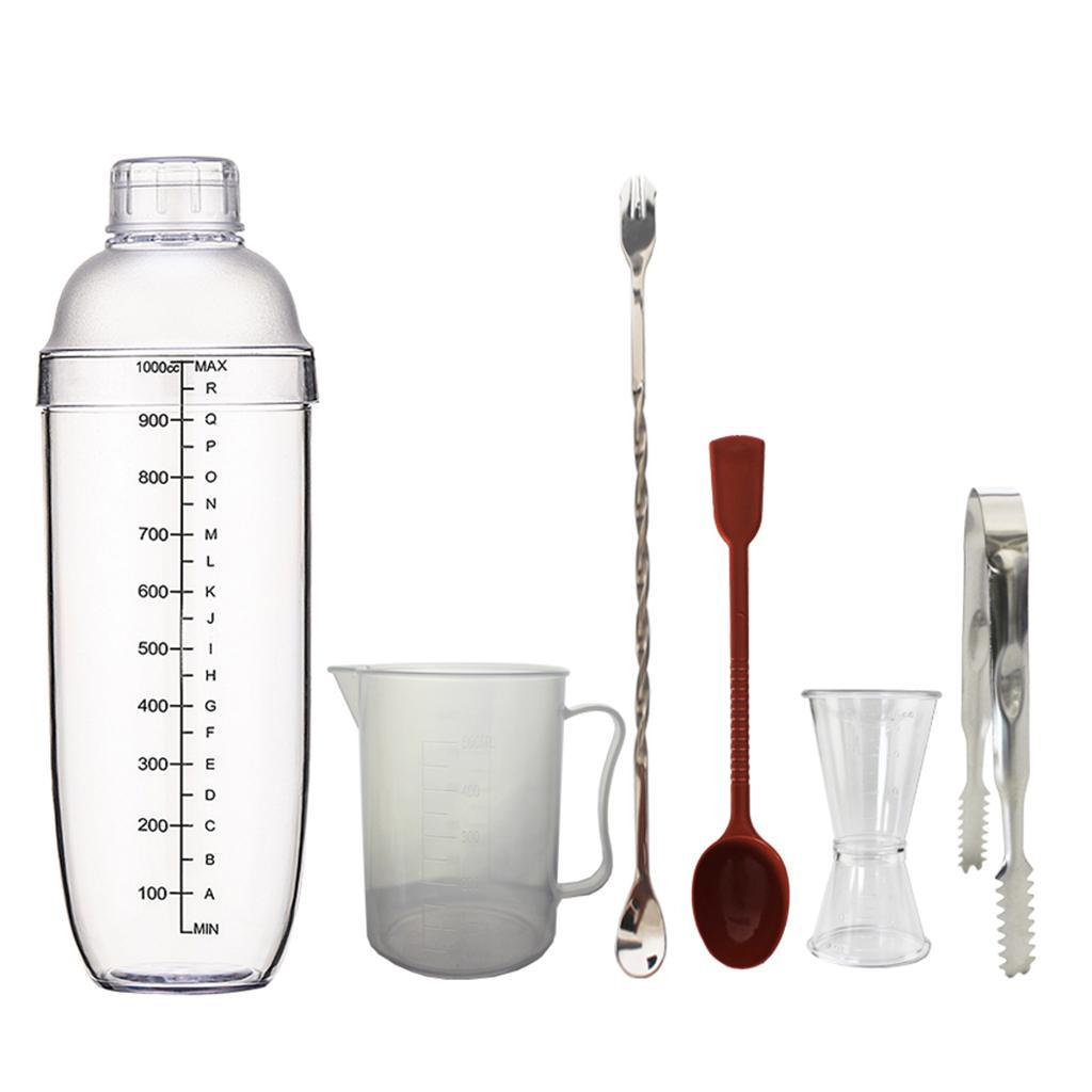 6 Pcs Cocktail Shaker & Bar Accessories - Drink Mixer & Cocktail Set Barware