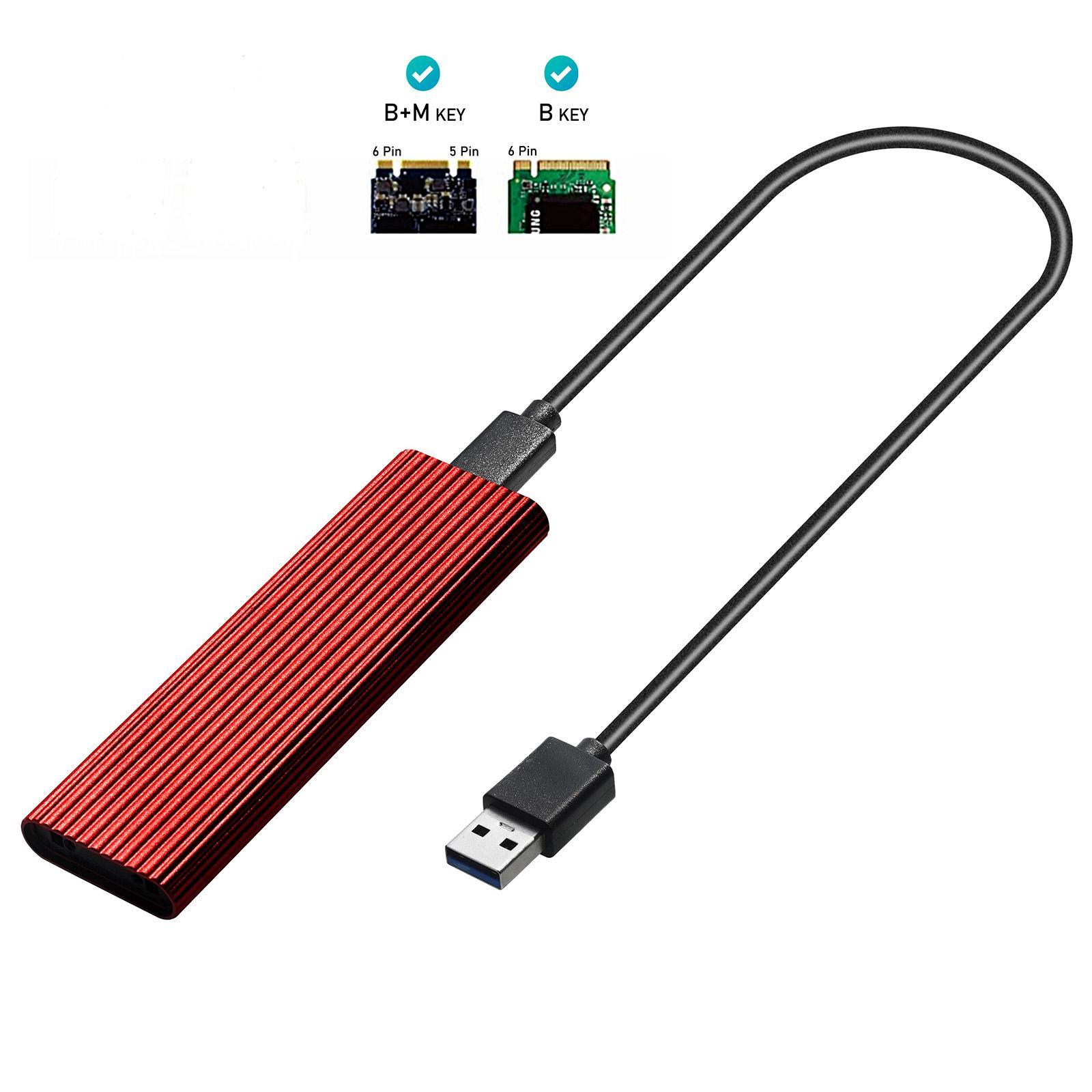 USB 3.0 to M.2 B Key External Enclosure Case Cover Adapter