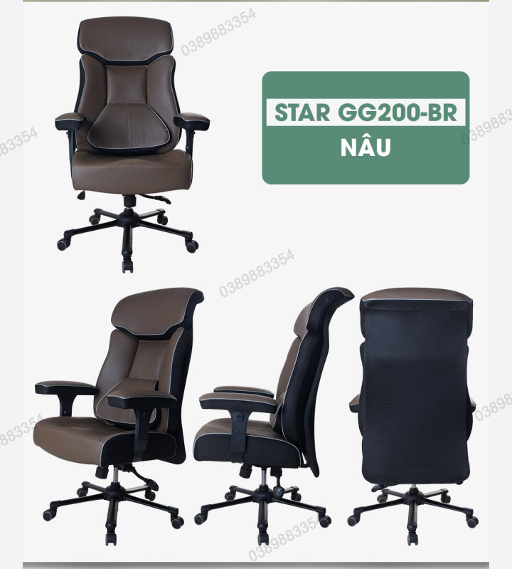 Ghế Gaming, Ghế Giám đốc cao cấp GG200 Nâu