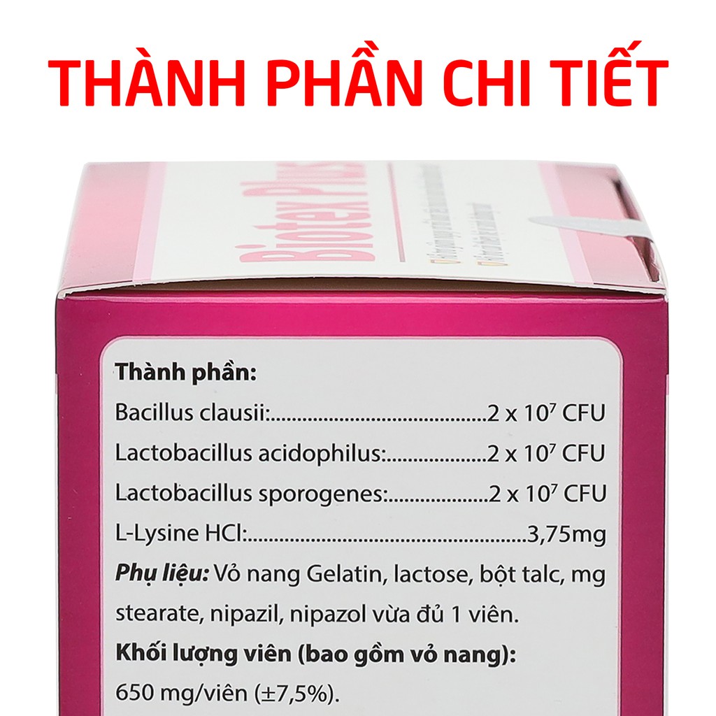 Viên uống Biotex Plus bổ sung 6 tỷ lợi khuẩn cho hệ tiêu hóa - Giúp Cải Thiện Hệ Vi Sinh Đường Ruột