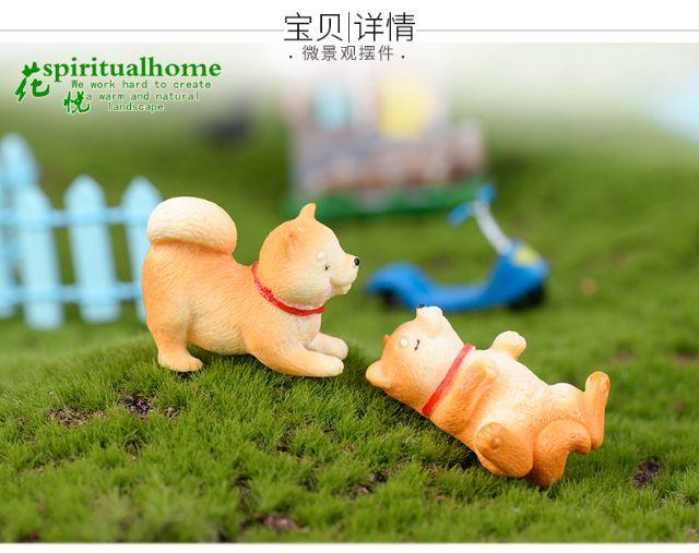 Tiểu Cảnh - Chú chó Shiba vàng làm tiểu cảnh/ charm slime /terrarium/ mô hình trang trí