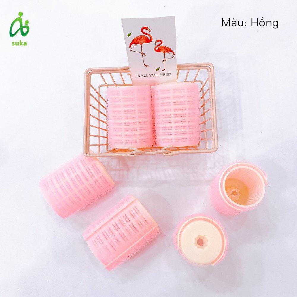 Lô uốn mái mưa tự dính có kẹp đỡ, lô uốn tóc xoăn Hàn Quốc size 4cmx6cm