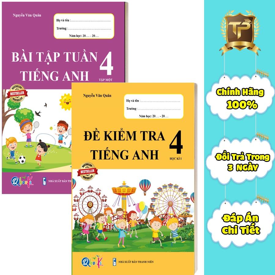 Sách - Combo Bài Tập Tuần và Đề Kiểm Tra Tiếng Anh lớp 4 học kì 1