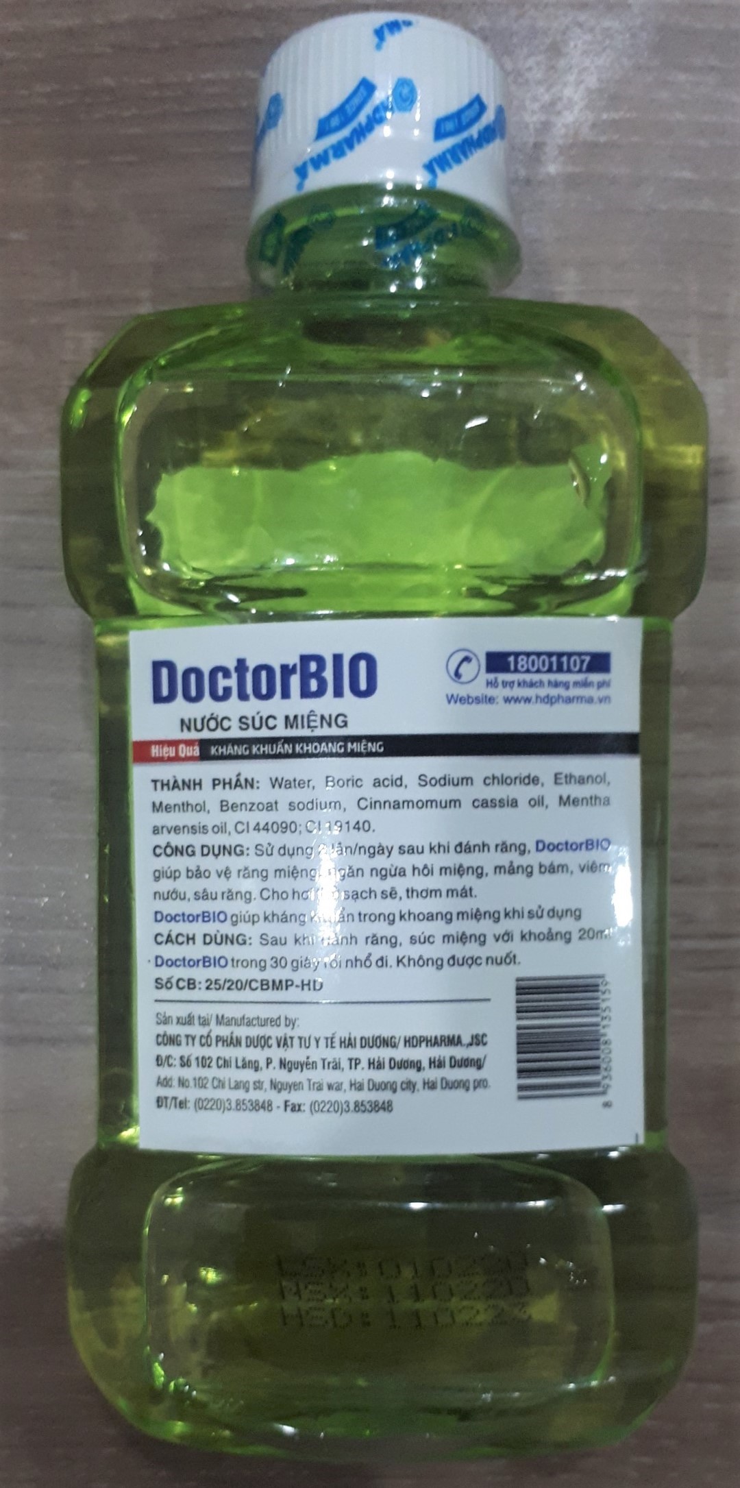 COMBO 2 CHAI DOCTOR BIO – HD PHARMA – NƯỚC SÚC MIỆNG GIÚP KHÁNG KHUẨN RĂNG MIỆNG