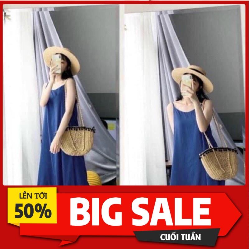 ĐẦM VOAN MAXI 2 DÂY 7 MÀU CỰC XINH - FORM RỘNG THOẢI MÁI - BẦU BÍ VÔ TƯ