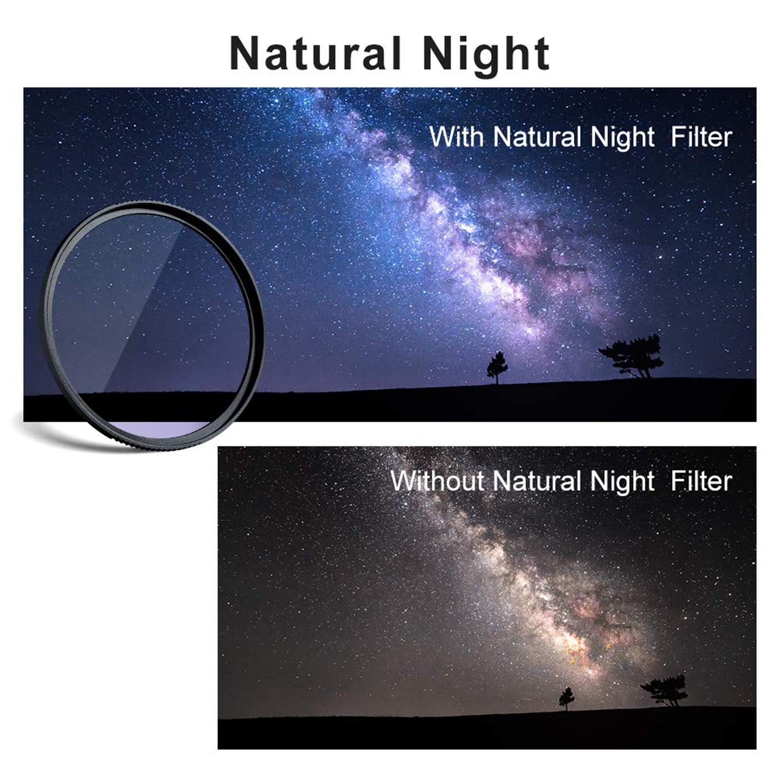 Night Filter for Clear Night Scenes Photography Optical Glass Material Light Pollution Reduction