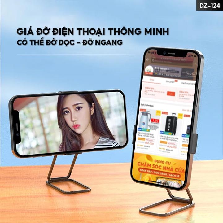 Giá Đỡ Điện Thoại Kiêm Ốp Lưng Mẫu Hình Vuông Xếp Gọn Và Điều Chỉnh Được Nhiều Hướng Đặt Điện Thoại Tiện Lợi DZ-124