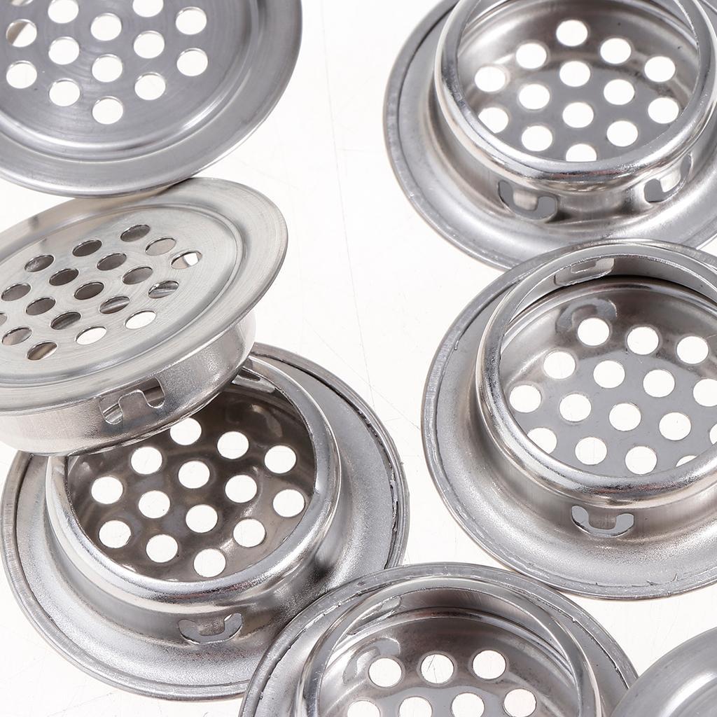 3X Stainless Steel Air Vent Louver Round Hole Air Vent Cover Louver 25mm
