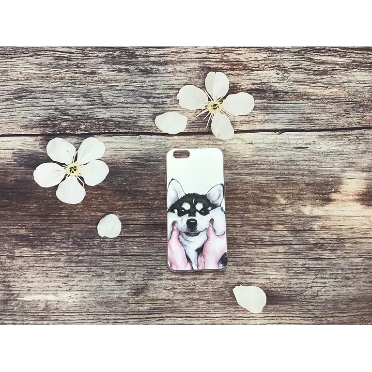 Ốp lưng chó Husky Alaska mặt ngáo dành cho Iphone 5-5s-5se-6-6s-6+-6s+-7-7+-8-8+-X-XS-XR-XS Max