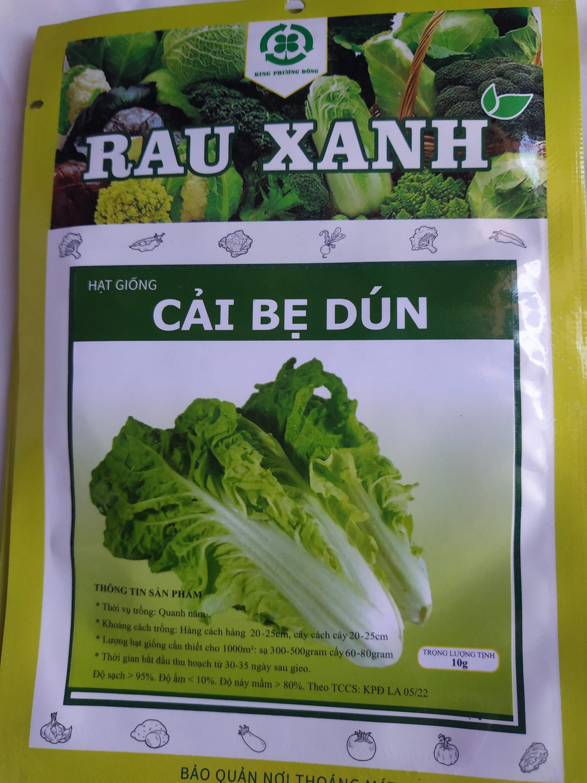 Hạt giống CẢI BẸ DÚN - gói 10 gram