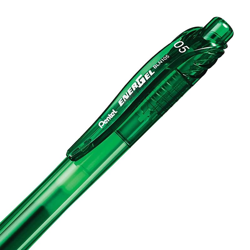 Bút Bi Gel EnerGel 0.5 mm - Pentel BLN105-D - Mực Xanh Lá