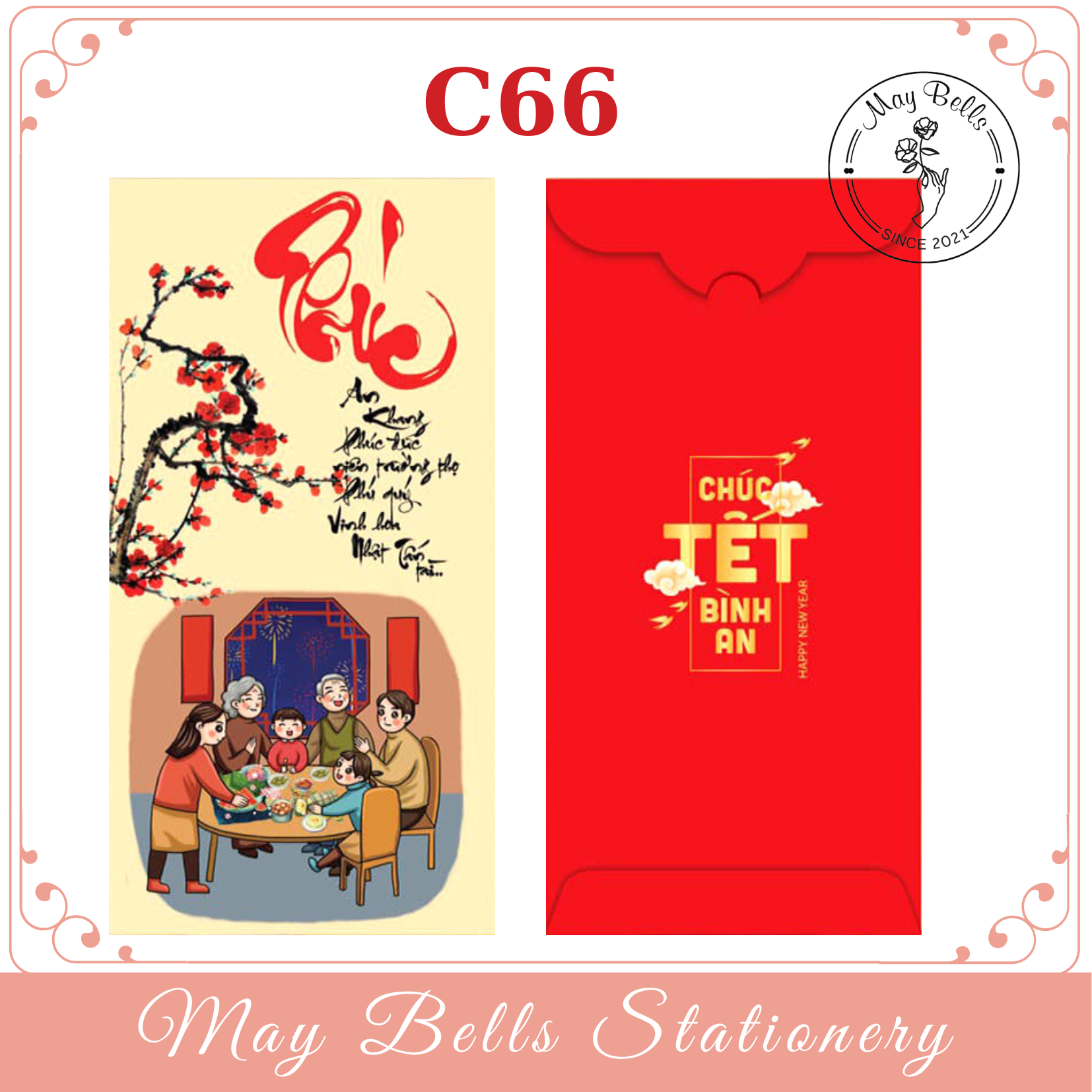 Bao Lì Xì Tết 2024 Giáp Thìn Mẫu PHÚC LỘC THỌ Được Chọn Mẫu, Bao Lì Xì Mừng Tuổi Cao Cấp, Sang Trọng, Dễ Thương