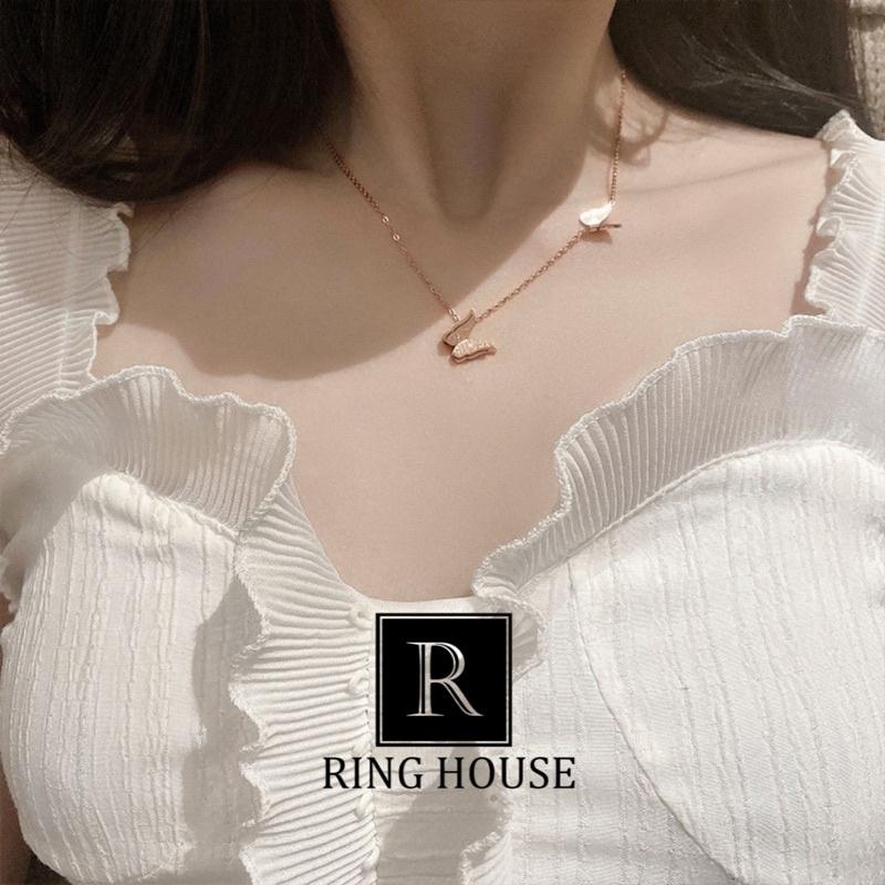 Dây Chuyền Vòng Cổ Nữ Titan Đôi Bướm Đẹp Ring House