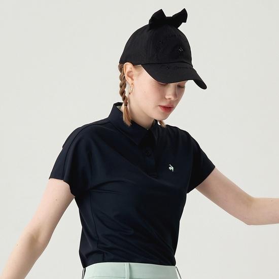 Áo Polo Thể Thao Ngắn Tay Nữ LeCoq Golf GN222LTS43-BLCK