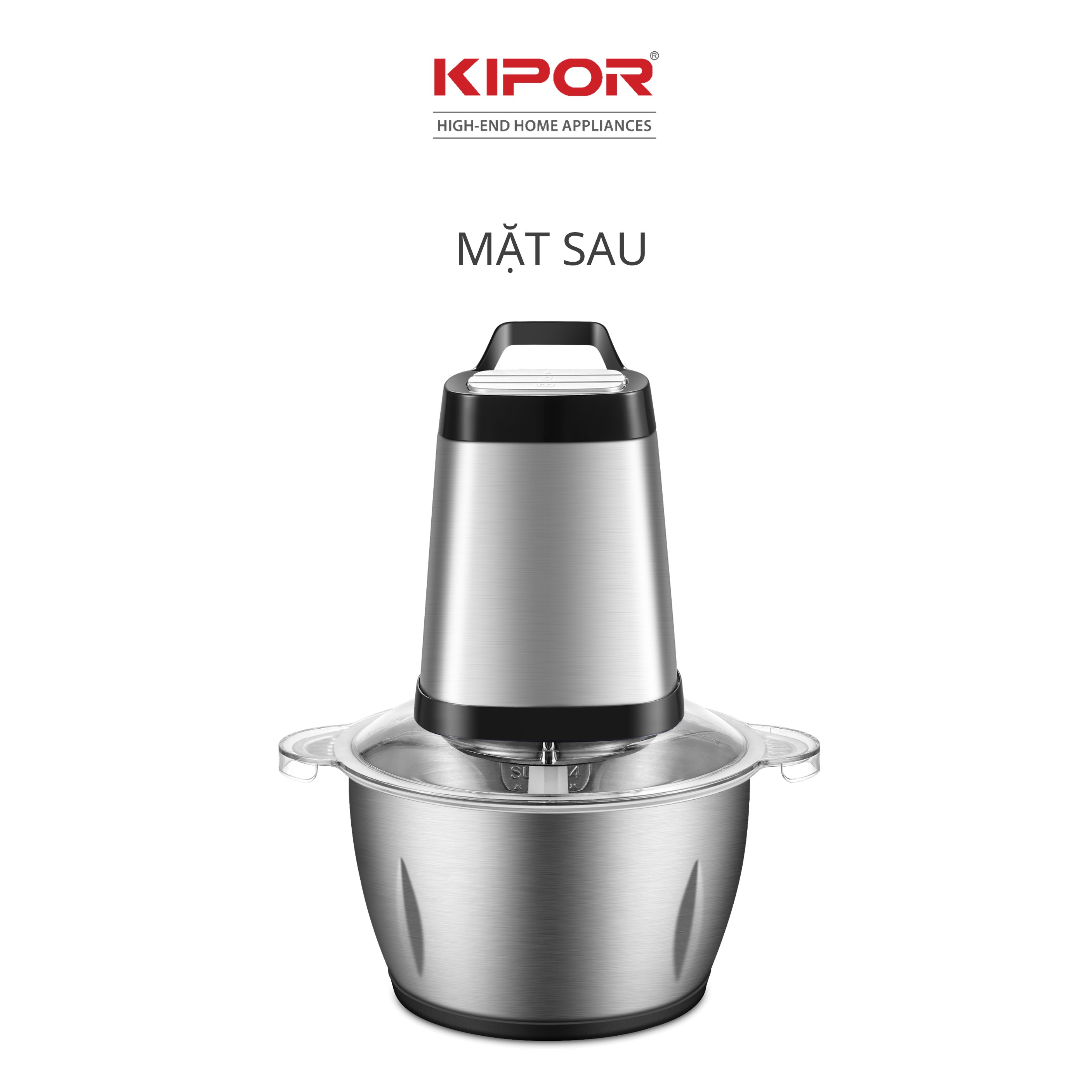 Máy xay thịt đa năng KIPOR KP-MC502 - Cối Inox 304, dung tích 2L, 4 lưỡi dao bằng thép  - Hàng Chính Hãng
