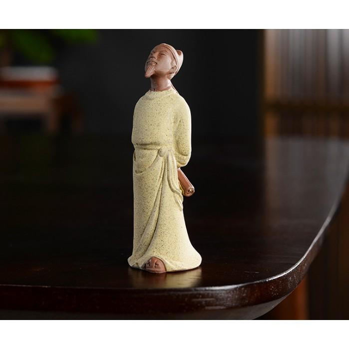 Tượng gốm Khổng minh đánh đàn- Lý bạch ngâm thơ- Đường bá hổ vẽ tranh- ông lão đánh cờ- Tượng Cầm kỳ thi họa