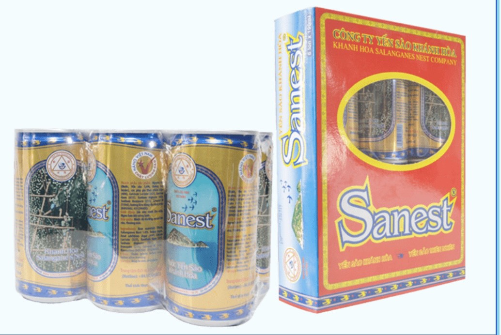 COMBO 2 HỘP NƯỚC YẾN SÀO KHÁNH HÒA SANEST LON 190ML, HỘP 6 LON - 001H6 