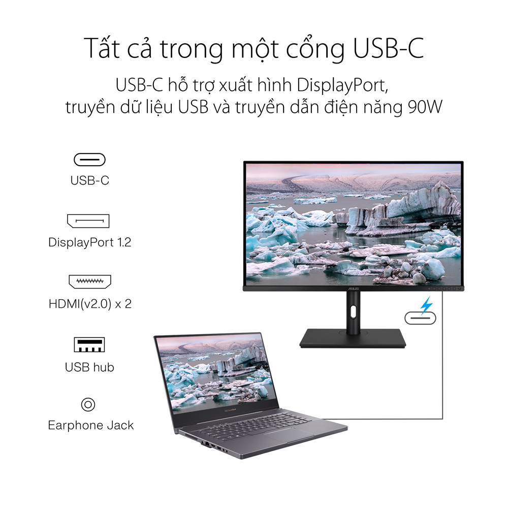 Màn Hình Chuyên Đồ Họa ASUS ProArt PA328QV 31.5&quot; 2K IPS (100% sRGB, 100% Rec.709, Color Accuracy ΔE &amp;lt; 2, Chứng nhận Calman, 75Hz, HDR, Loa) - Hàng Chính Hãng