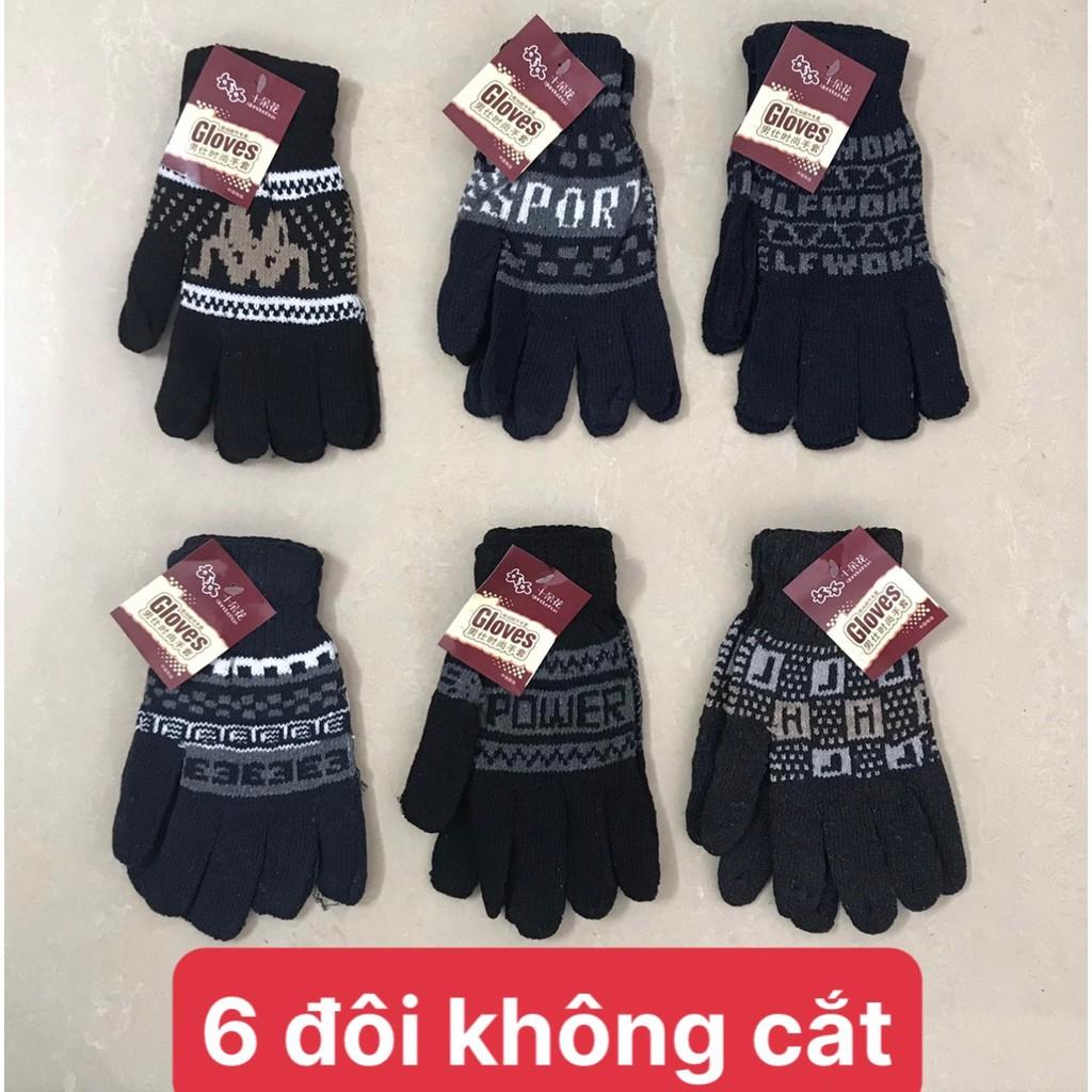Combo 6 đôi hoặc 12 đôi găng tay len,họa tiết thổ cẩm, dành cho nam , ảnh thật , bảo đảm giao đúng hàng