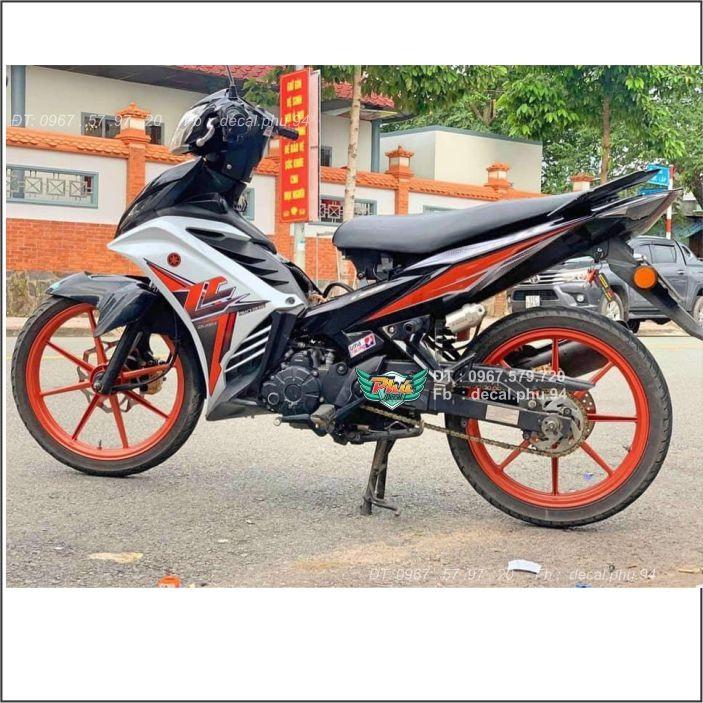 Tem Rời Exciter 135 Lc Cam trắng đen