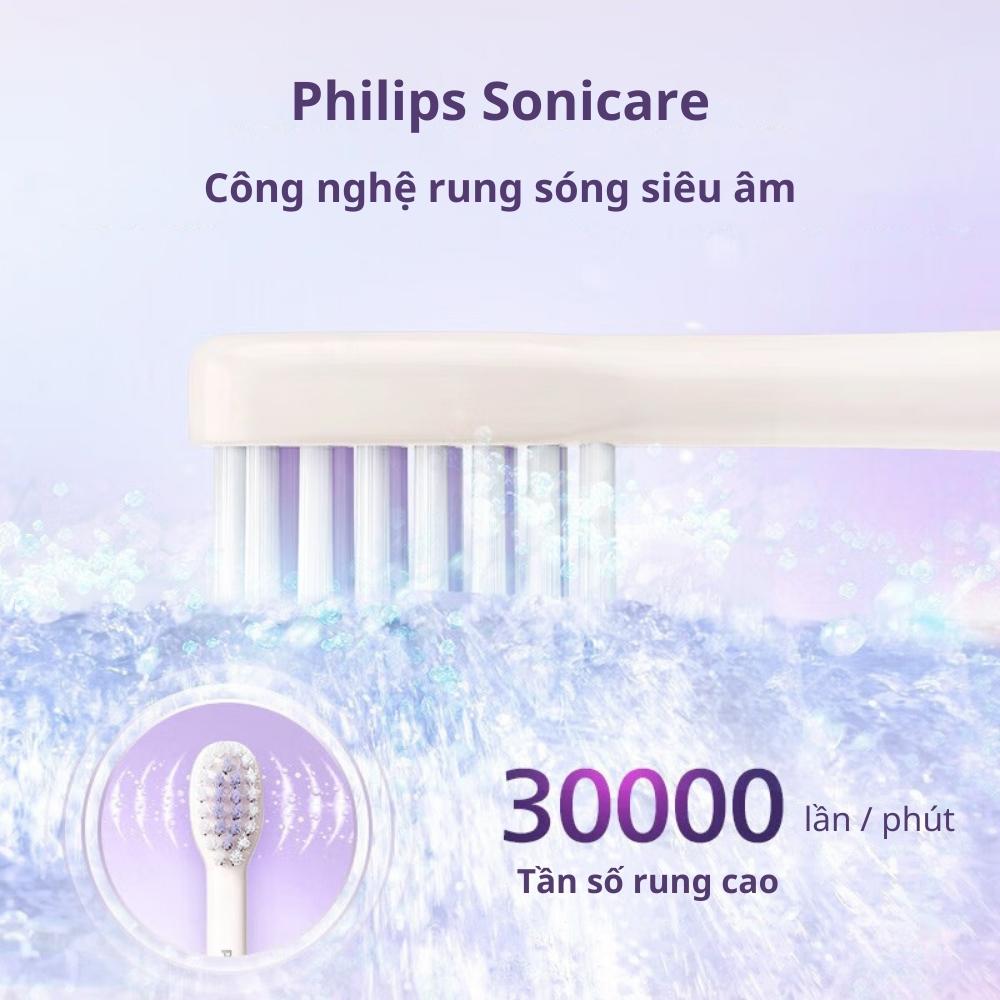 Bàn chải đánh răng điện Philips HX2411 với 3 chế độ làm sạch - Hàng nhập khẩu