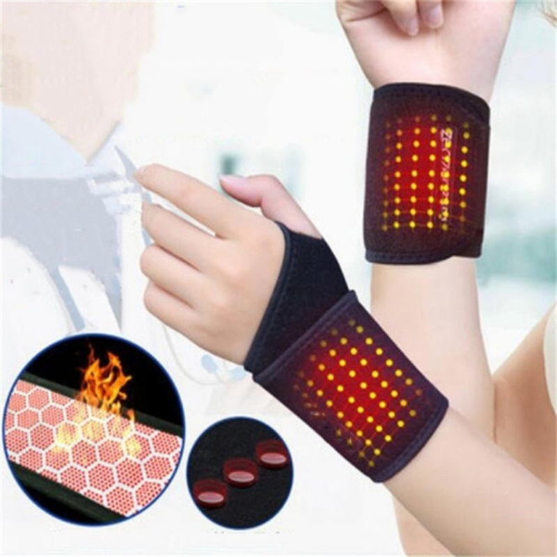 2 Cái/cặp Nam Châm Tự Làm Nóng Hỗ Trợ Cổ Tay Nẹp Bảo Vệ Tấm Bảo Vệ Nam Mùa Đông Giữ Ấm Ban Nhạc Thể Thao Bảo Vệ Bracers Color: Without holes