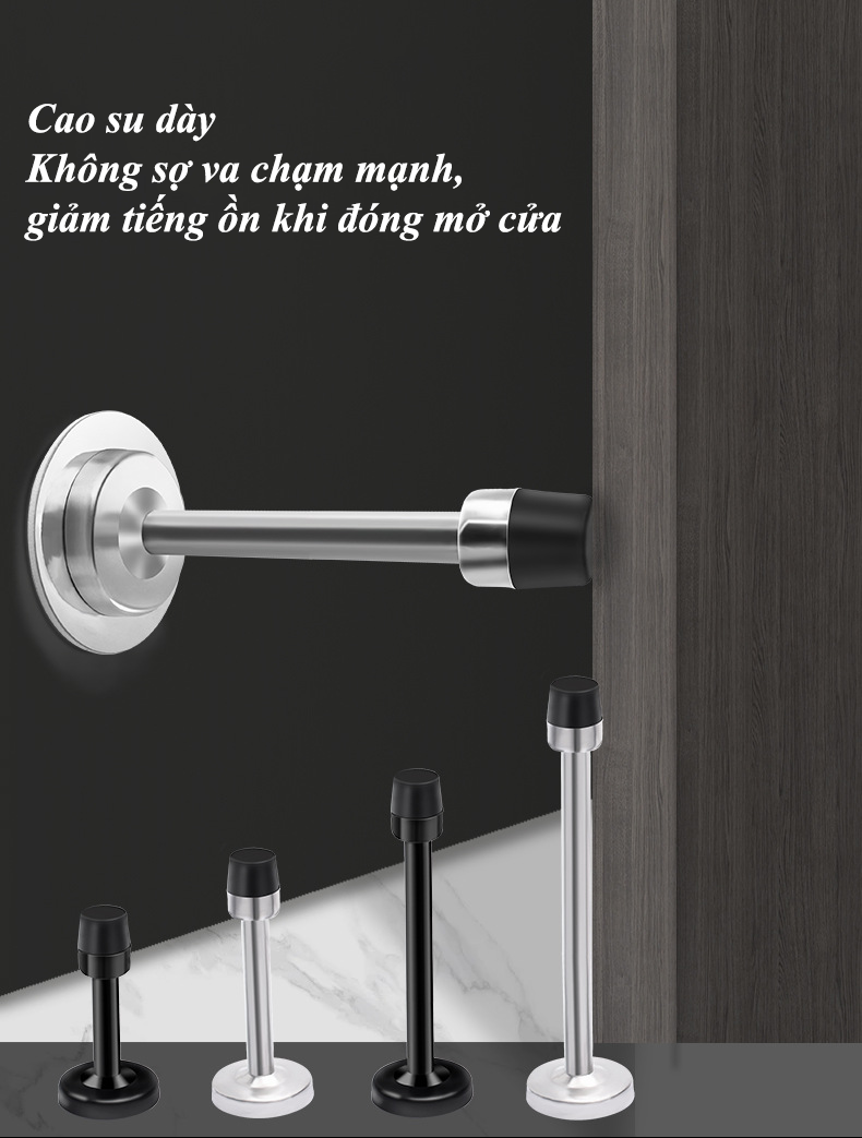 Chặn Cửa Chống Sập Cửa Gắn Tường KUNBE Nhiều Kích Thước Chống Va Đập Hiệu Quả