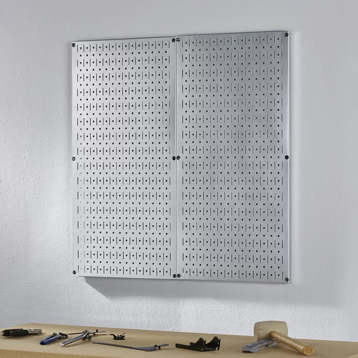 Bộ 2 Tấm Bảng Treo Dụng Cụ Pegboard Đứng GALVANIZED 80x40cm Lưu Trữ Trưng Bày Dụng Cụ Sửa Chữa Thông Minh Dễ Tìm Kiếm