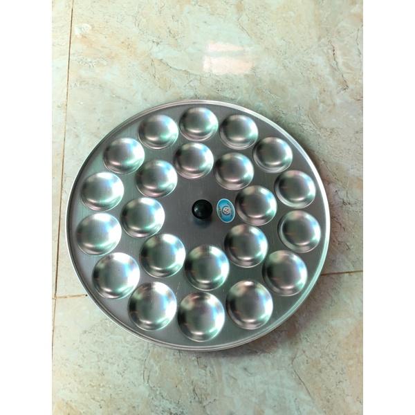 Khuôn bánh bèo nhôm 22 lổ size bánh 5cm đường kính khuôn 32cm shop có bán kèm khuôn bánh bèo 15 lổ khuôn bánh bèo inox