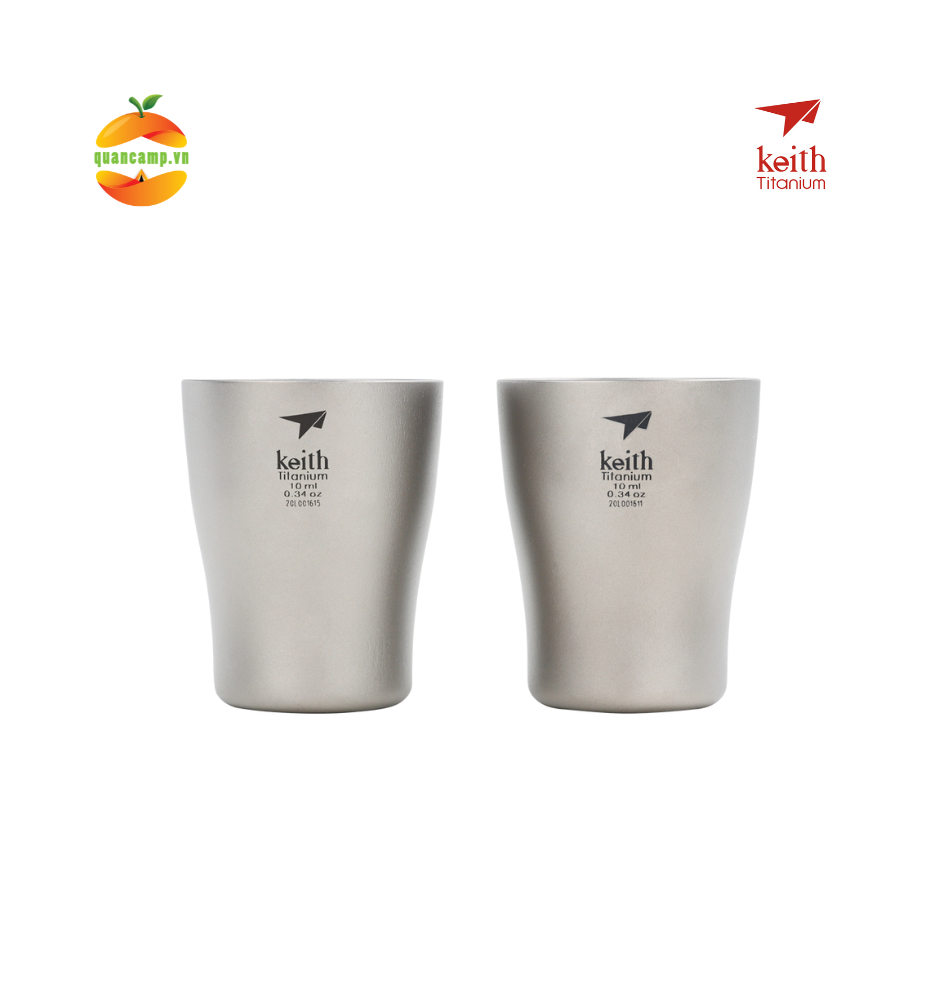 Bộ cốc uống rượu Titanium Wine Cup 10ml KEITH Ti9304 10ml (Bộ 2 chiếc)