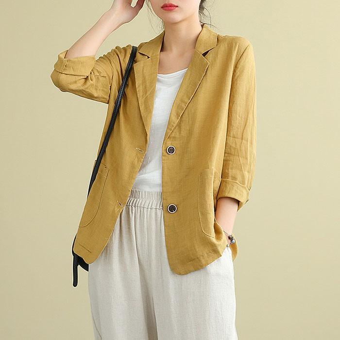 Áo vest Linen dáng lửng, chất liệu vải linen tự nhiên, thời trang phong cách Nhật Bản