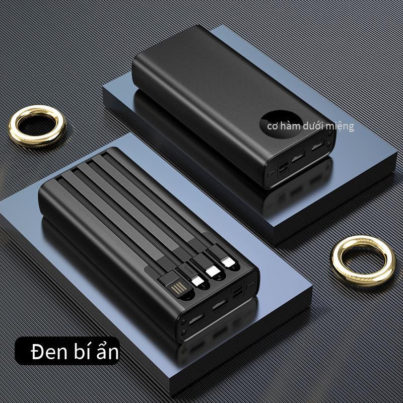 Giao hàng nhanh cao cấp cáp khép kín 20000 mAh màn hình hiển thị kỹ thuật số màn hình hợp kim điện thoại di động sạc dự phòng kho báu logo quà tặng