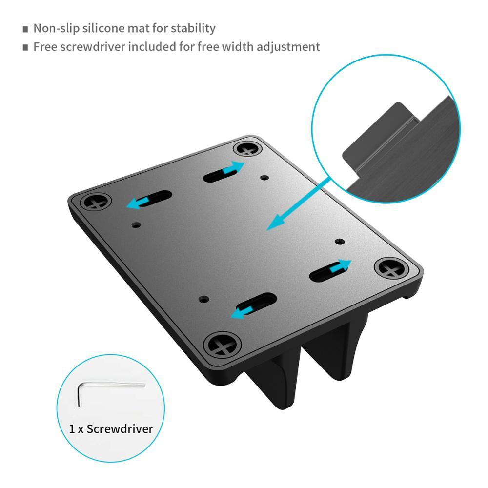 Vaydeer Nhựa Đứng Laptop Chân Đỡ Có Thể Điều Chỉnh Máy Tính Để Bàn Notebook Dock Tiết Kiệm Không Gian 3 Trong 1