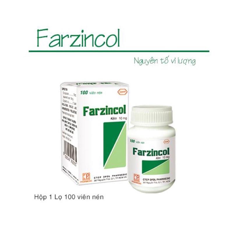 FARZINCOL VĨ, LỌ 100 VIÊN VÀ SIRO CHAI 90ML