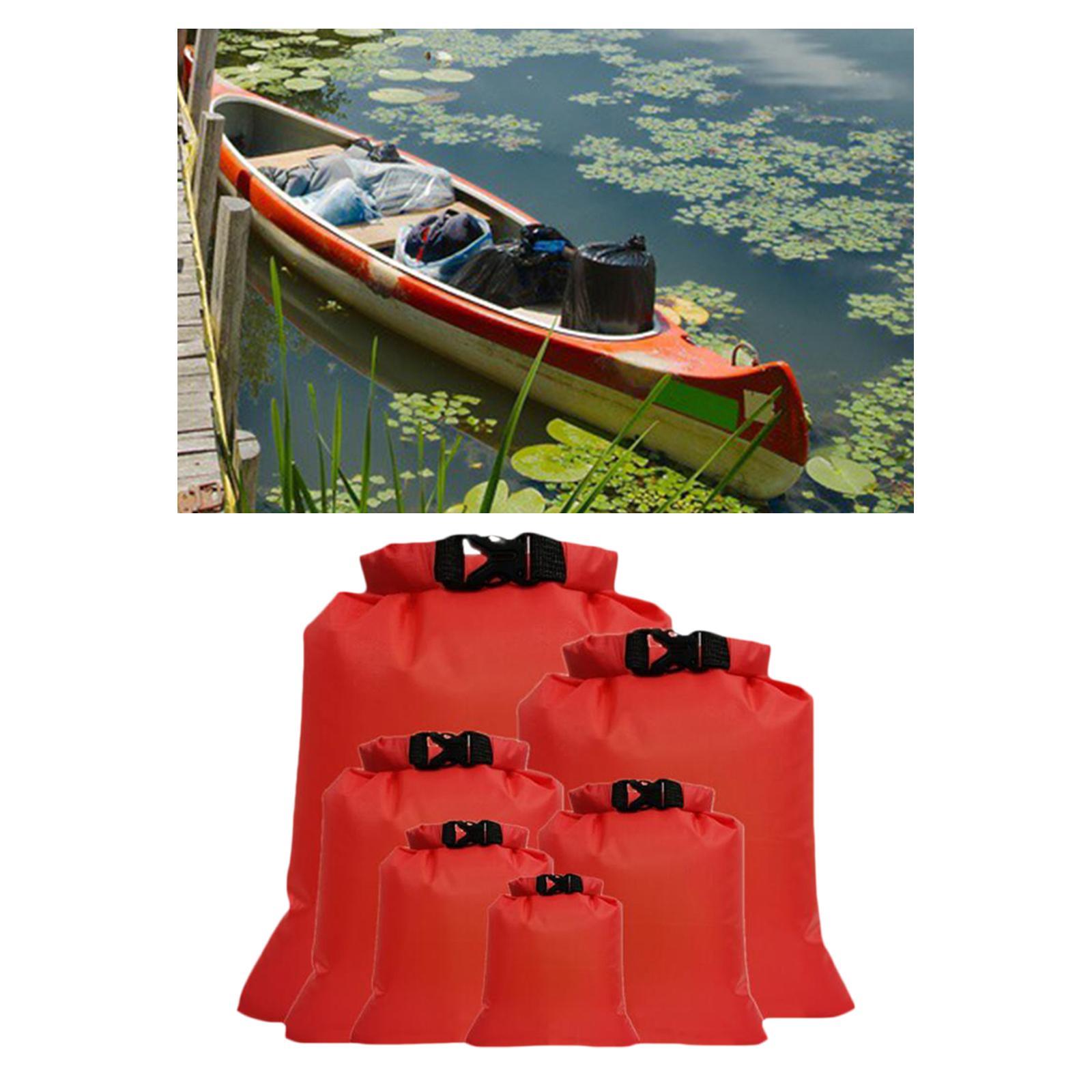 6 Pieces 1.5L / 2.5L / 3L / 3.5L / 5L / 8L Floating Waterproof Bag, Roll Up Bag