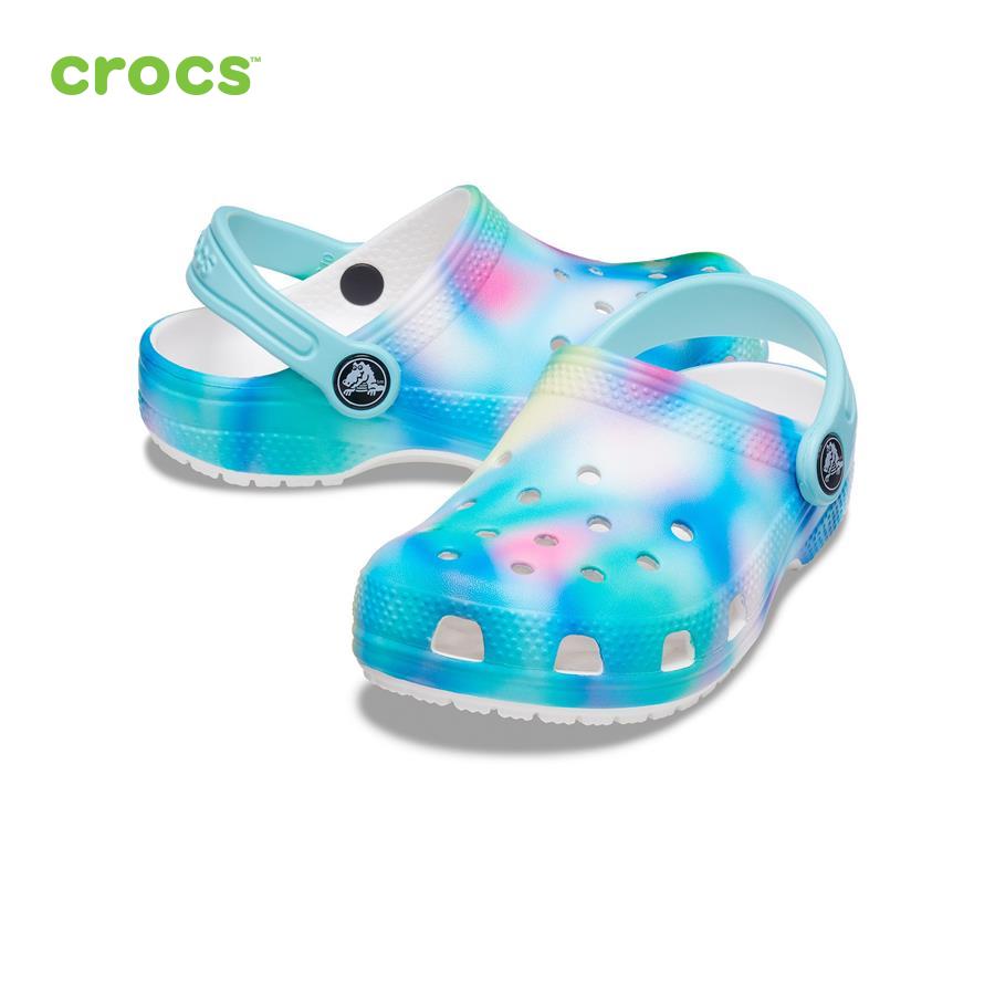 Giày lười trẻ em Crocs FW Classic Clog Toddler Solarized White/Multi - 207588-94S