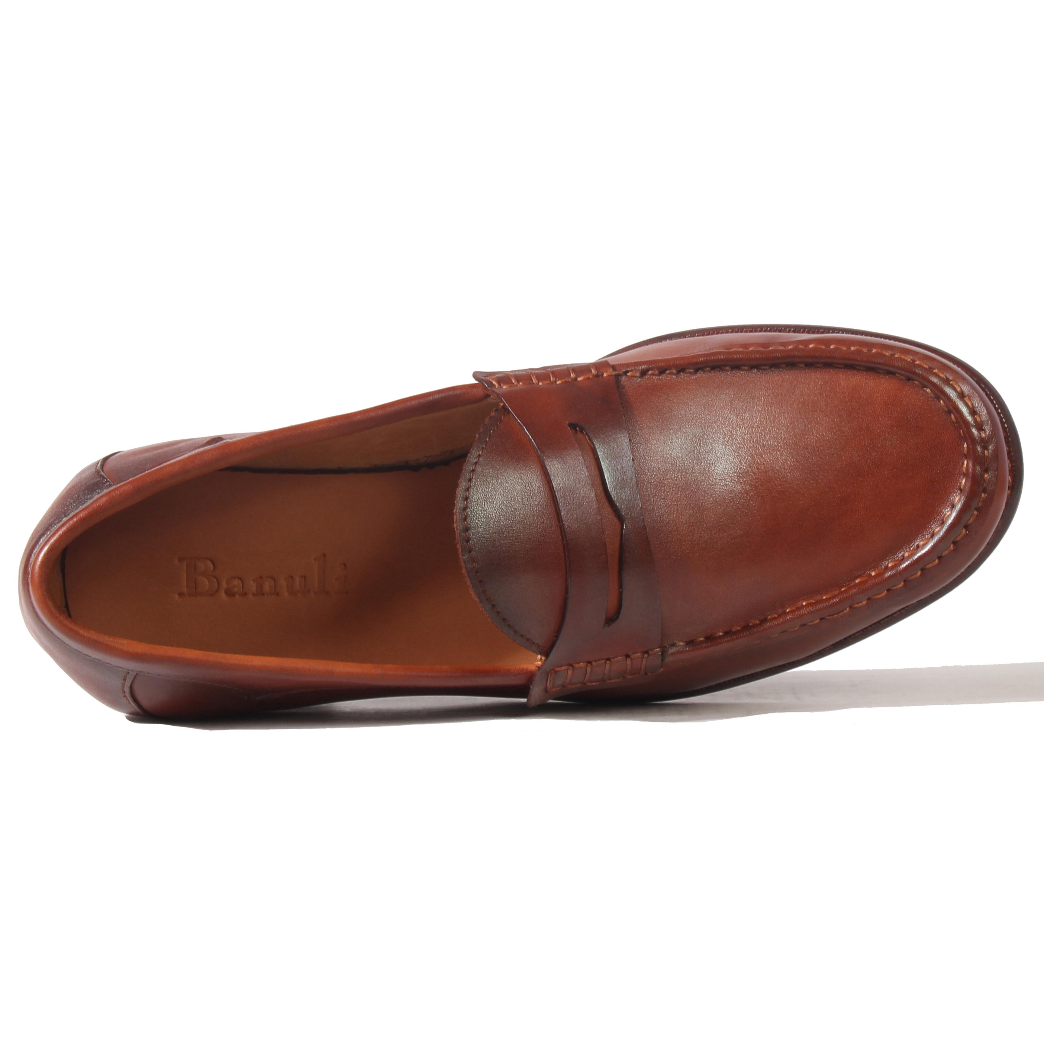 Giày Tây Lười Nam Công Sở Banuli Da Bê Italian Moc Toe Penny Loafers HDPL1 (Da Veg Itali Mềm Dẻo, Đế Siêu nhẹ, Bảo Hành Trọn Đời)