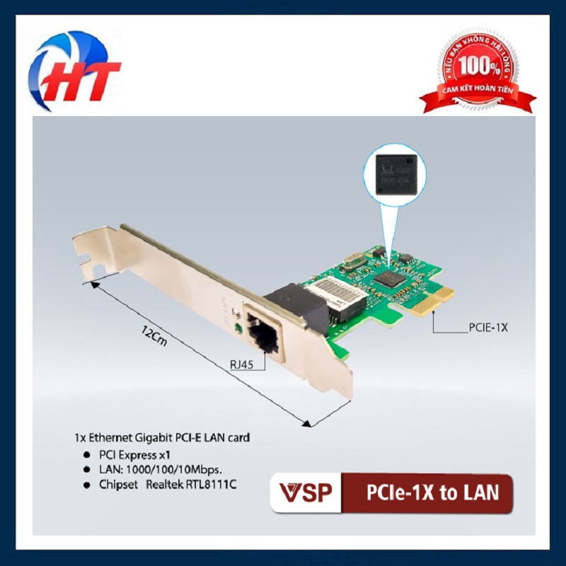 Card PCIe-1x ra LAN - HT -HÀNG CHÍNH HÃNG