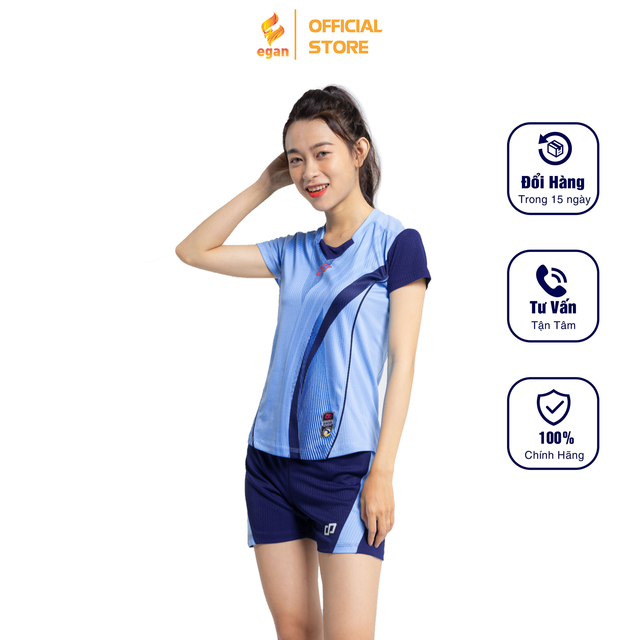 Bộ Quần Áo Thể Thao Bóng Chuyền Màu Biển Nữ ZENTIGA - CP SPORT BC05