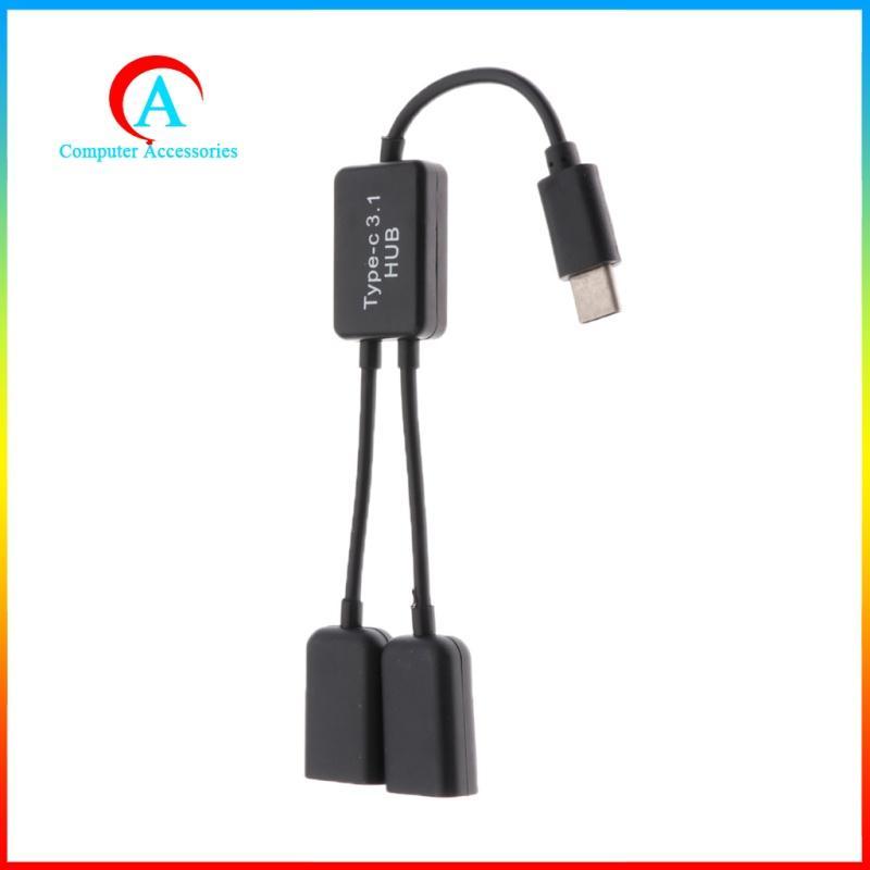 Đầu Chuyển Đổi 2 Trong 1 Từ Type C Sang Cổng Usb Kép Otg